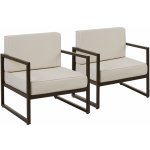 tectake 405523 zahradní křeslo comosa, xxl-polstrování sada 2 kusů – Sleviste.cz