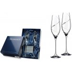 Swarovski Diamante sklenice na šampaňské Silhouette City s kamínky 2 x 210 ml – Zboží Mobilmania