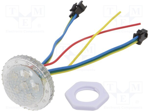 IPIXEL LED P038006CC3SE IP67 LED; RGB; IP65; 140°; Ø38mm; Kontrolér: SM16703; 24V