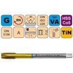 NÁSTROJE CZ Závitník strojní G3/4" A HSSCo5 TiN DIN 5156 B - 3662 - CZZ3662-G3/4"-A – Zboží Mobilmania