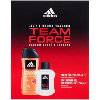Adidas Team Force dárková kazeta pro muže EDT 100 ml + sprchový gel 250 ml – Zboží Mobilmania