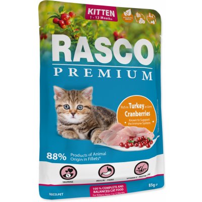 Rasco Premium Cat Pouch Kitten Turkey Cranberries 85 g