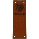 Nášivka srdce "HANDMADE" šířka 60mm – Zboží Dáma