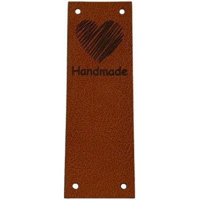 Nášivka srdce "HANDMADE" šířka 60mm – Zboží Dáma