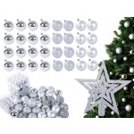 Verk 26011 Sada vánočních ozdob 100 ks, stříbrné – Zboží Dáma