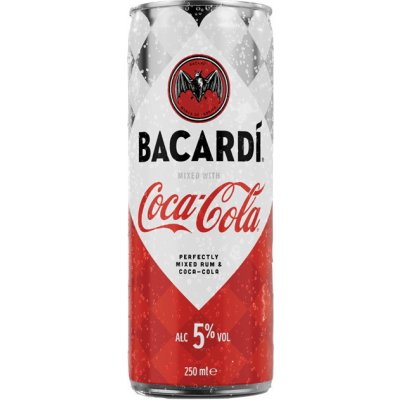 Bacardi & Coca Cola RTD 5% 250 ml (plech) – Sleviste.cz