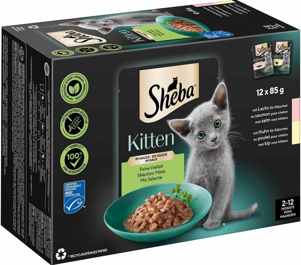 Sheba Kitten v omáčce Feine Vielfalt 12 x 85 g