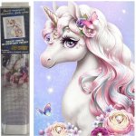 Norimpex Diamantové malování Jednorožčí slečna 30 x 40 cm – Sleviste.cz