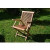 Zahradní židle a křeslo DIVERO skládací židle z týkového dřeva P2159