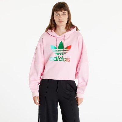 adidas Originals Cropped Hoodie True Pink – Zboží Mobilmania