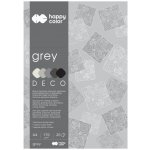 Happy Color Sada jednobarevných papírů Deco grey 20 ks 170 g/m2 A4 – Hledejceny.cz