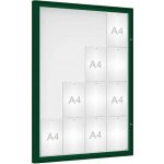 PROCITY Venkovní vitrína Classique, 16 x A4, sklo, zelená – Zboží Živě