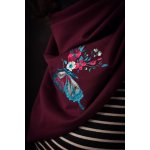 maxi šátkošála s výšivkou motýla – Zboží Dáma