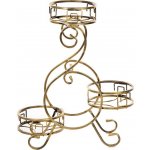 HowHomely Stojan na květiny 64x60 cm zlatá DD0578 – Zboží Dáma