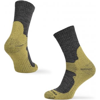 Zulu ponožky Merino Women šedá/žlutá