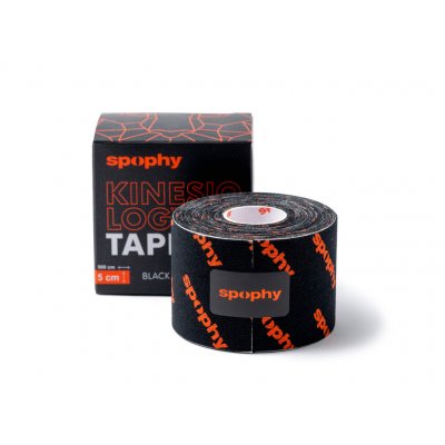 Spophy Kinesiology Tape Black tejpovací páska černá 5cm x 5m – Zboží Mobilmania