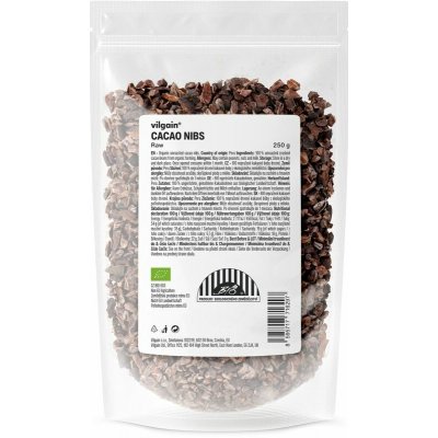 Vilgain Kakaové boby drcené BIO neslazené 250 g – Zboží Dáma