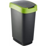 Curver odpadkový koš Flipbin 02172-P80 50 l stříbrný/zelený