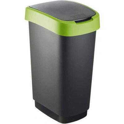 Curver odpadkový koš Flipbin 02172-P80 50 l stříbrný/zelený – Zboží Mobilmania