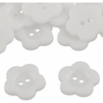 Knoflík plastový 23mm květ bílý – Zboží Mobilmania