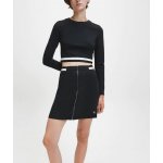 Tommy Hilfiger Calvin Klein dámská černá elastická sukně Zip Monochrome Milano Skirt – Hledejceny.cz