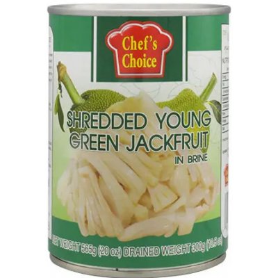 Chef's Choice Mladý zelený Jackfruit ve slaném nálevu krájený 565 g
