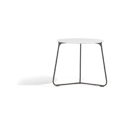 Manutti Mood kulatý 60x56 cm nerezový rám lakovaný, deska brushed teak – Hledejceny.cz