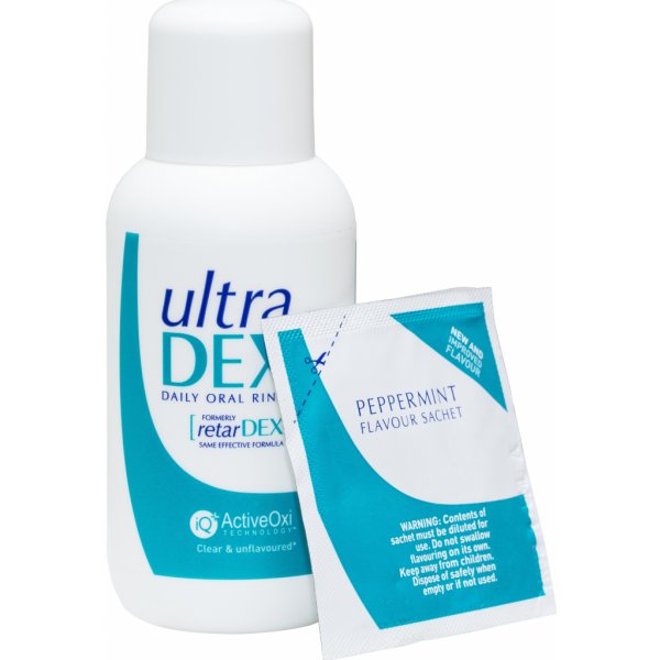 Ústní voda UltraDex cestovní ústní výplach proti špatnému dechu 100 ml