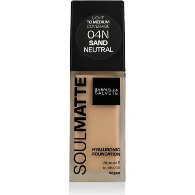 Gabriella Salvete Soulmatte Hyaluronic Foundation hydratační a zmatňující make-up 04N Sand Neutral 30 ml – Hledejceny.cz