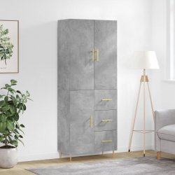 Prolenta Maison Exclusive Skříň highboard betonově 69,5x34x180 cm kompozitní dřevo