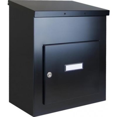 DOLS Parcel Box 04 RAL9005 - poštovní schránka na balíky, pro montáž na stěnu, černá – Zboží Mobilmania