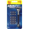 Ruční holicí strojek Gillette Sensor3 + 6 ks hlavic