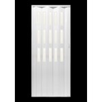 Hopa Plastové shrnovací dveře Dora prosklené bílé 74 x 200 cm – Zboží Mobilmania