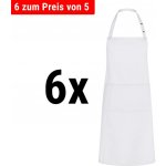 G.Gastro 6 ks Karlowsky Zástěra s laclem Teneriffa bílá D9785803 – Zboží Mobilmania