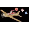 Vánoční osvětlení Polamp POL-2918 3D dekorace Santa v letadle s dárky 175 x 350 cm