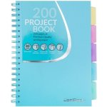 CoolPack Spirálový sešit A4 čtvereček, s děliči nebesky modrá 100 listů – Sleviste.cz