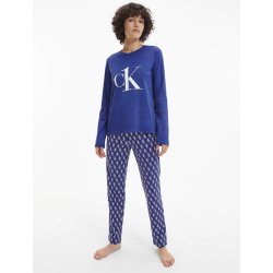 Calvin Klein pyžamový set QS6773E X00 tmavě modrá s bílým logem
