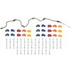 Dětská horolezecká stěna HD Lezecké chyty s lanem 25 ks vícebarevné