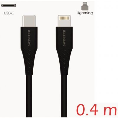 Swissten Datový kabel USB-C LIGHTNING 0,4m – Zboží Mobilmania