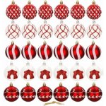 SPRINGOS Vánoční baňky červeno-bílé mix 6cm sada 30ks CA0866-XG – Hledejceny.cz