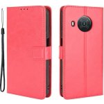 Crazy PU kožené peněženkové na mobil Nokia X10/X20 - červené – Zboží Živě