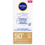 Nivea Sun Triple Protect OF50+ hydratační pleťový krém na opalování 40 ml – Zboží Mobilmania