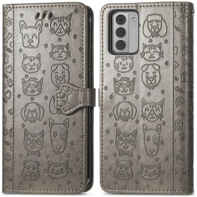 VSECHNONAMOBIL 66538 ART Peněženkový kryt Nokia G42 5G ANIMALS šedý – Zboží Živě