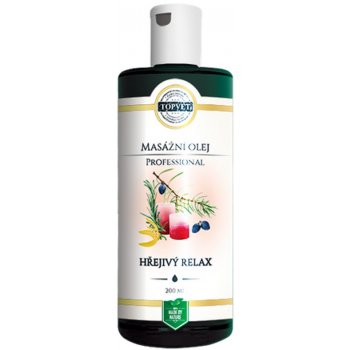 Topvet Professional hřejivý Relax masážní olej 500 ml