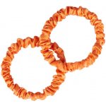 Pilō Silk Hair Ties Pop of Orange Slim 100% hedvábné gumičky do vlasů 2 ks – Zboží Mobilmania