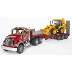 Bruder 2813 MACK GRANIT návěs a bagr JCB 4CX – Zboží Mobilmania