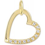 Soliter Zlatý přívěsek Srdce s krystaly 249 001 00494 – Zboží Dáma