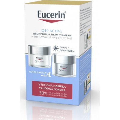 Eucerin Q10 Active denní + noční krém 2 x 50 ml 2023 – Zboží Mobilmania