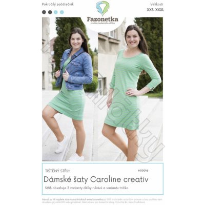 Tištěný střih Dámské šaty Caroline Creativ | XXS - XXXL – Hledejceny.cz