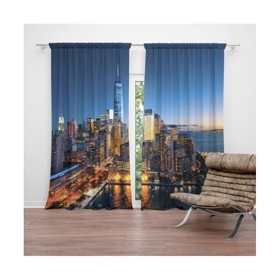 Sablio Závěs Noční mrakodrapy: 2ks 140x250cm – Hledejceny.cz